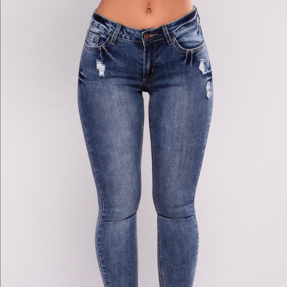 Mid Rise Stretch Denim